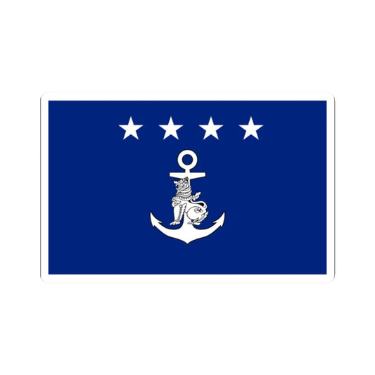 Myanmar Navy Admiral Flag (Myanmar) STICKER Vinyl Kiss-Cut Decal 2 Inch White - The Sticker Space