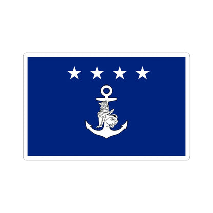 Myanmar Navy Admiral Flag (Myanmar) STICKER Vinyl Kiss-Cut Decal 4 Inch White - The Sticker Space