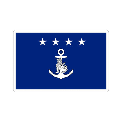 Myanmar Navy Admiral Flag (Myanmar) STICKER Vinyl Kiss-Cut Decal 6 Inch White - The Sticker Space