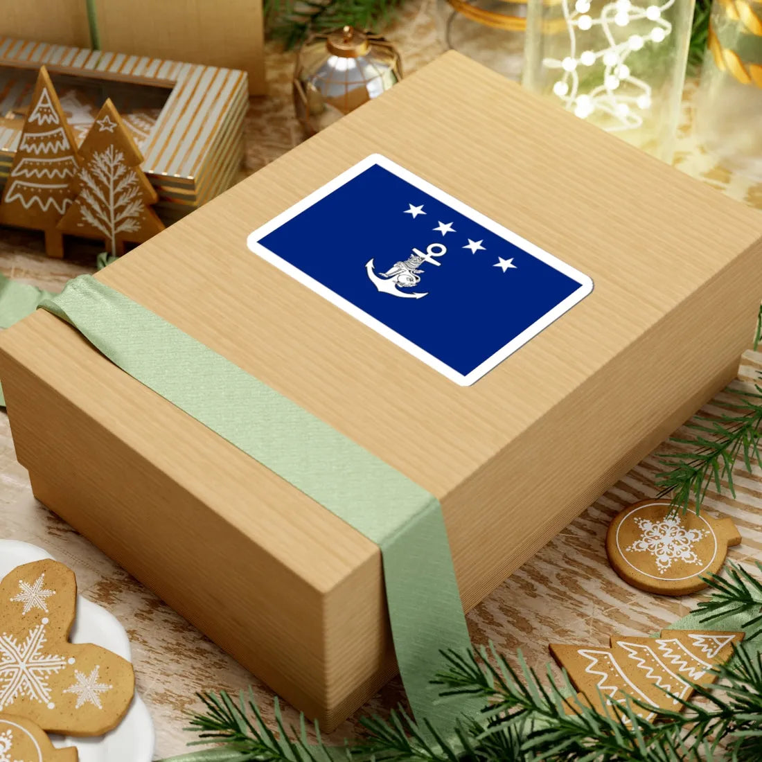 Myanmar Navy Admiral Flag (Myanmar) STICKER Vinyl Kiss-Cut Decal - The Sticker Space