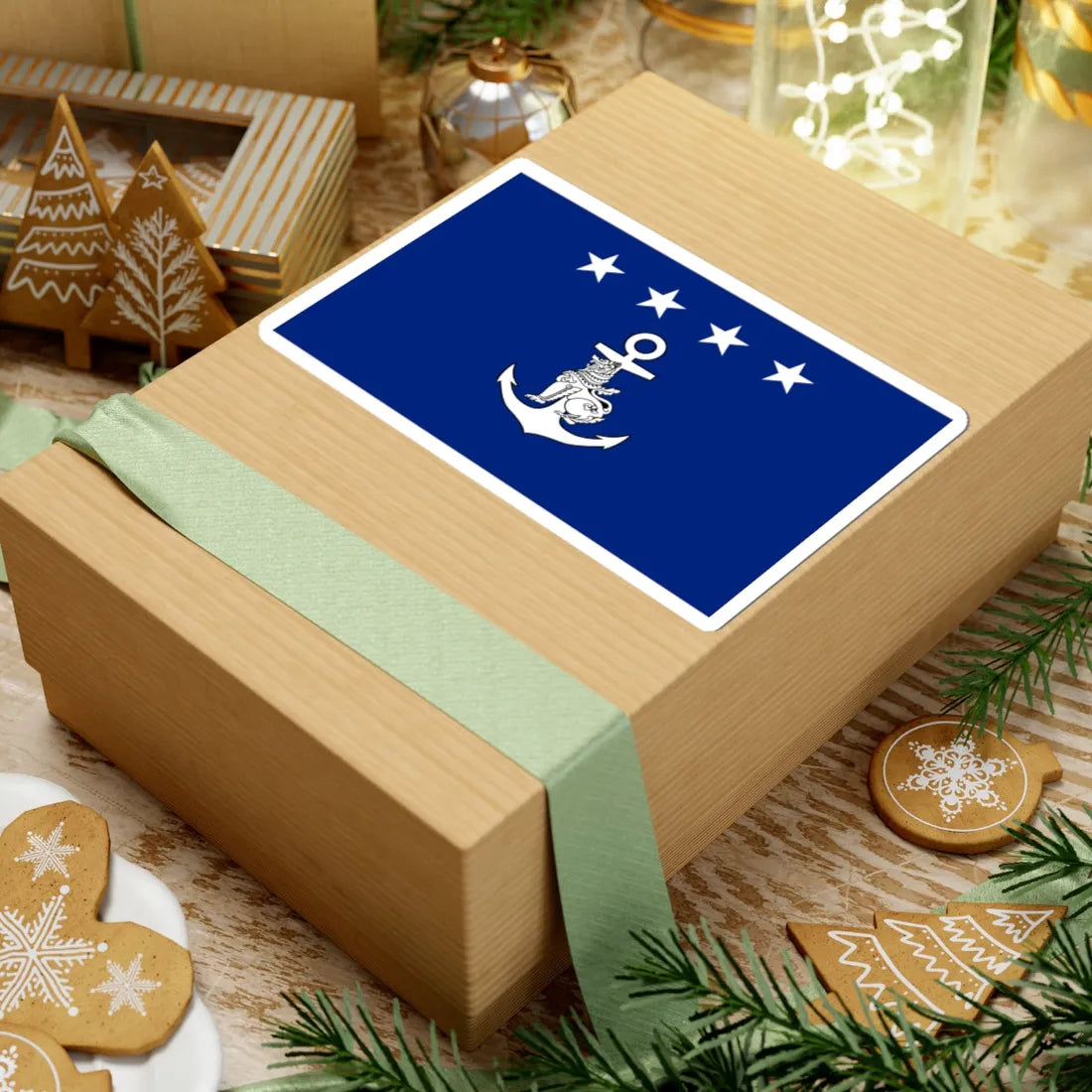 Myanmar Navy Admiral Flag (Myanmar) STICKER Vinyl Kiss-Cut Decal - The Sticker Space