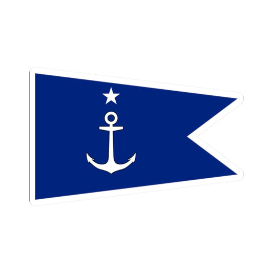 Myanmar Navy Commodore Flag (Myanmar) STICKER Vinyl Kiss-Cut Decal 2 Inch White - The Sticker Space