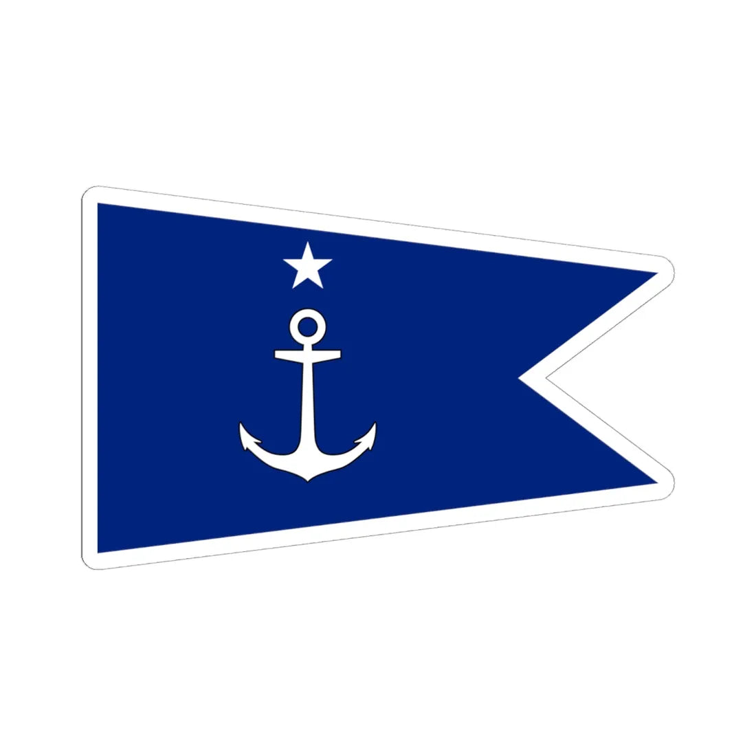 Myanmar Navy Commodore Flag (Myanmar) STICKER Vinyl Kiss-Cut Decal 6 Inch White - The Sticker Space