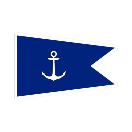 Myanmar Navy Fleet Commander Flag (Myanmar) STICKER Vinyl Kiss-Cut Decal 2 Inch White - The Sticker Space