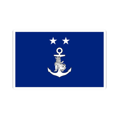 Myanmar Navy Rear-Admiral Flag (Myanmar) STICKER Vinyl Kiss-Cut Decal 2 Inch White - The Sticker Space
