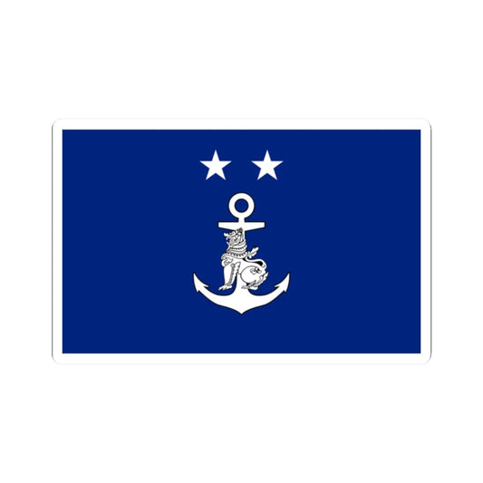 Myanmar Navy Rear-Admiral Flag (Myanmar) STICKER Vinyl Kiss-Cut Decal 2 Inch White - The Sticker Space