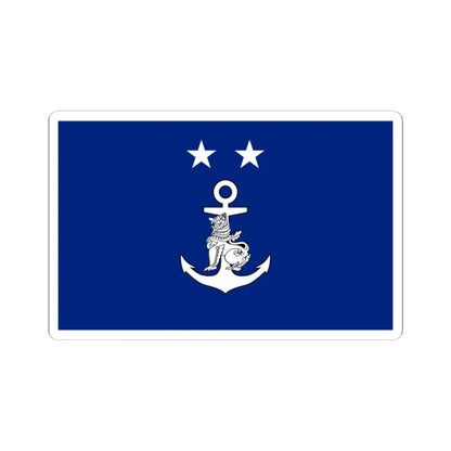 Myanmar Navy Rear-Admiral Flag (Myanmar) STICKER Vinyl Kiss-Cut Decal 3 Inch White - The Sticker Space