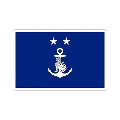 Myanmar Navy Rear-Admiral Flag (Myanmar) STICKER Vinyl Kiss-Cut Decal 6 Inch White - The Sticker Space
