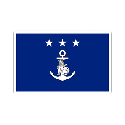 Myanmar Navy Vice-Admiral Flag (Myanmar) STICKER Vinyl Kiss-Cut Decal 2 Inch White - The Sticker Space