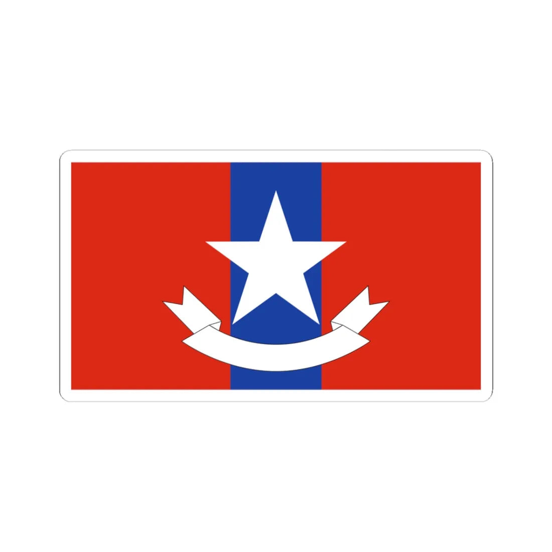 Myanmar Ordnance Services Flag (Myanmar) STICKER Vinyl Kiss-Cut Decal 3 Inch White - The Sticker Space