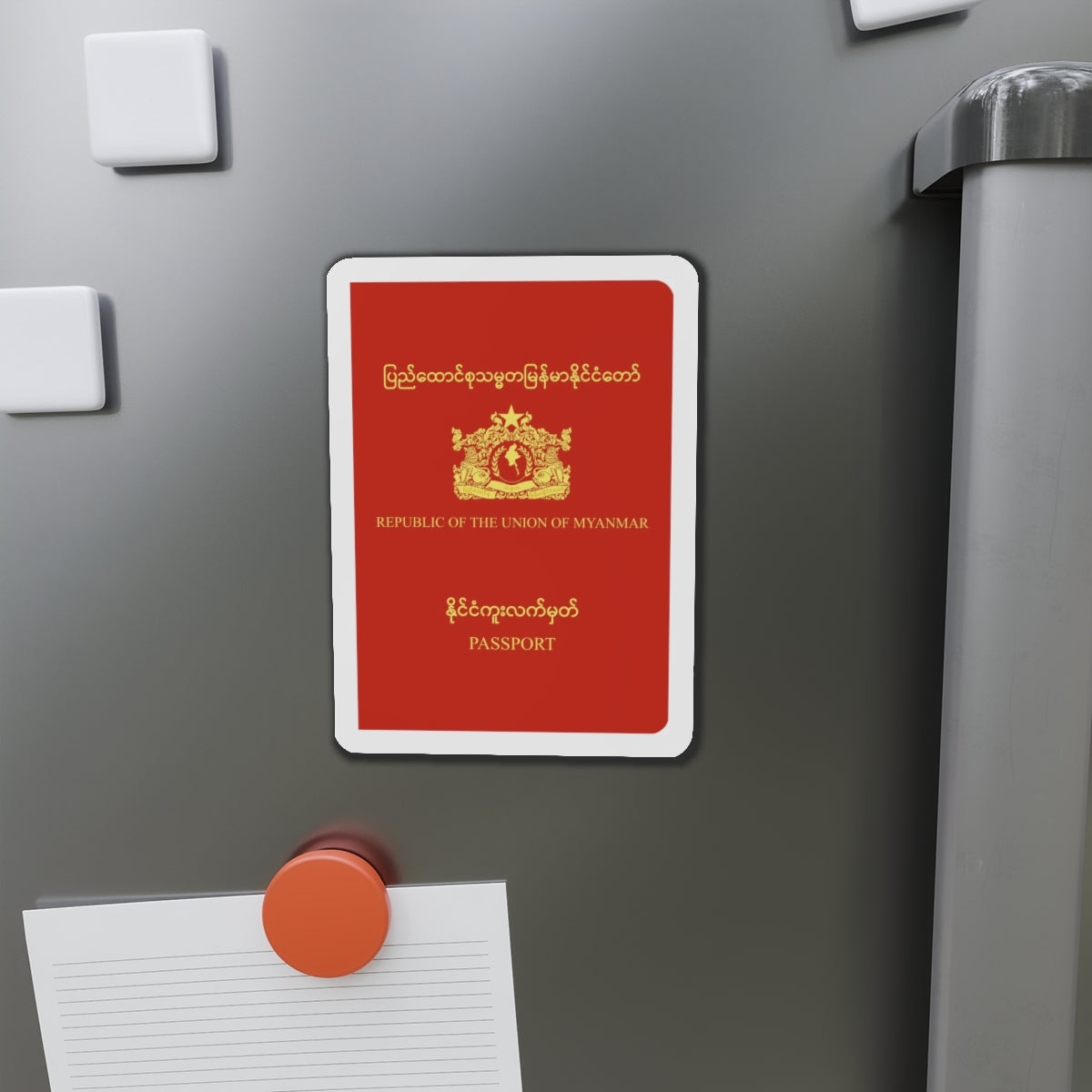 Myanmar Passport - Die-Cut Magnet-The Sticker Space