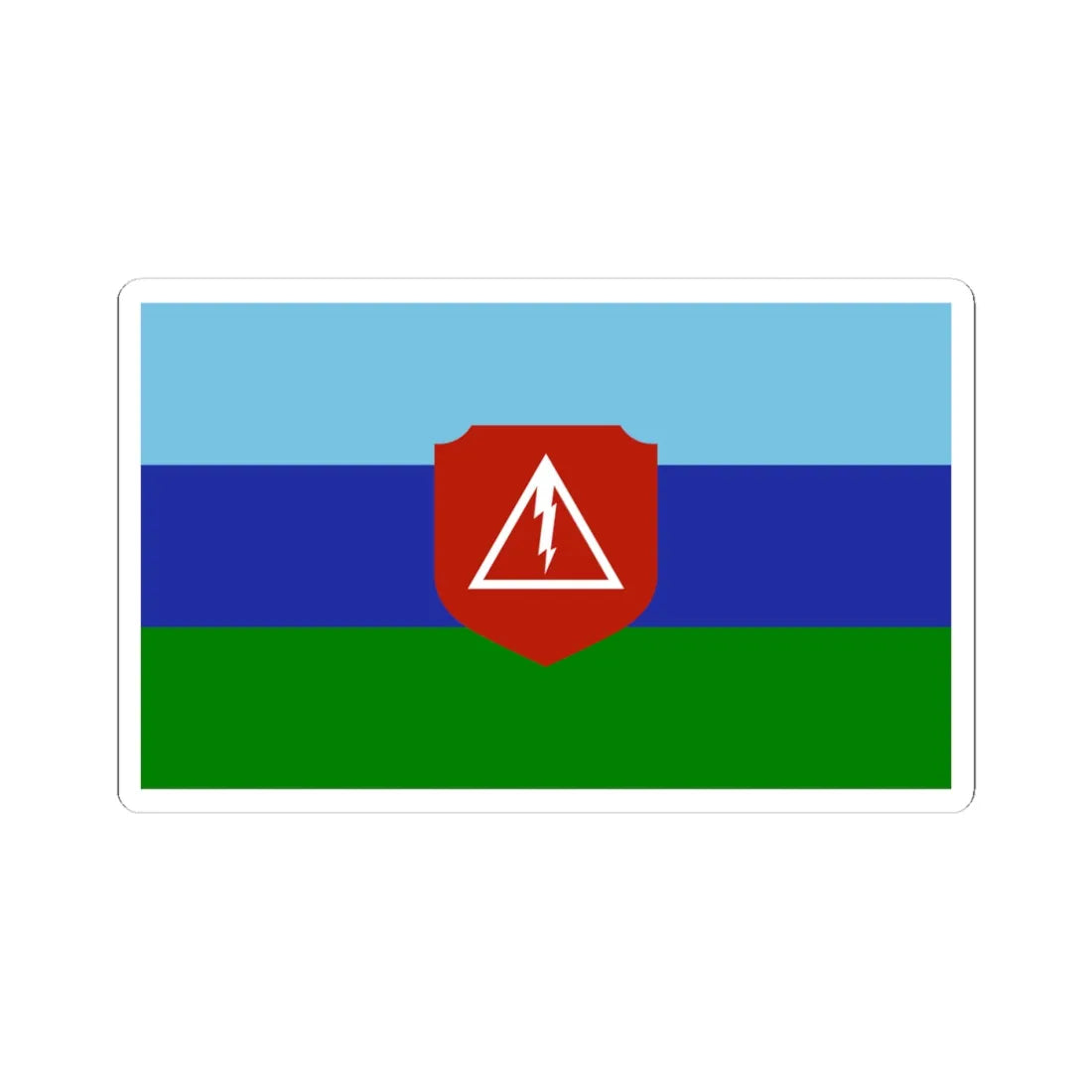 Myanmar Signal Corps Flag (Myanmar) STICKER Vinyl Kiss-Cut Decal 4 Inch White - The Sticker Space