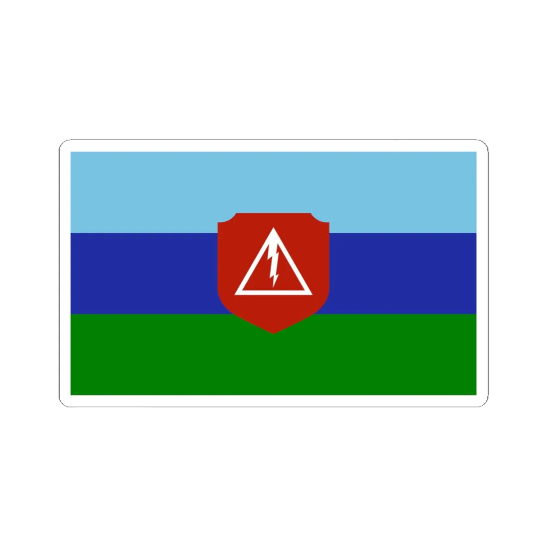 Myanmar Signal Corps Flag (Myanmar) STICKER Vinyl Kiss-Cut Decal 6 Inch White - The Sticker Space