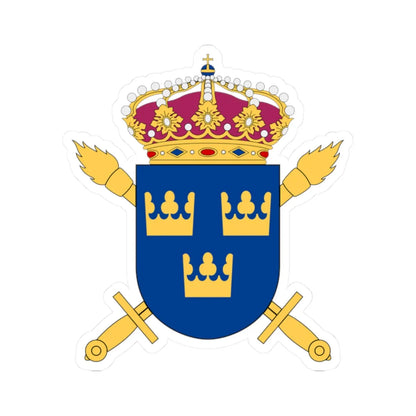 Myndigheten för totalförsvarsanalys vapen (Sweden) (Coat of Arms) STICKER Vinyl Kiss-Cut Decal 2 Inch White - The Sticker Space