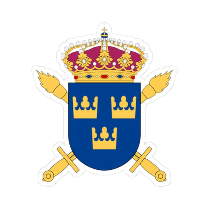 Myndigheten för totalförsvarsanalys vapen (Sweden) (Coat of Arms) STICKER Vinyl Kiss-Cut Decal 3 Inch White - The Sticker Space