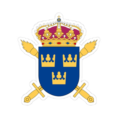 Myndigheten för totalförsvarsanalys vapen (Sweden) (Coat of Arms) STICKER Vinyl Kiss-Cut Decal 4 Inch White - The Sticker Space