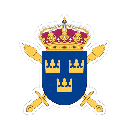 Myndigheten för totalförsvarsanalys vapen (Sweden) (Coat of Arms) STICKER Vinyl Kiss-Cut Decal 6 Inch White - The Sticker Space