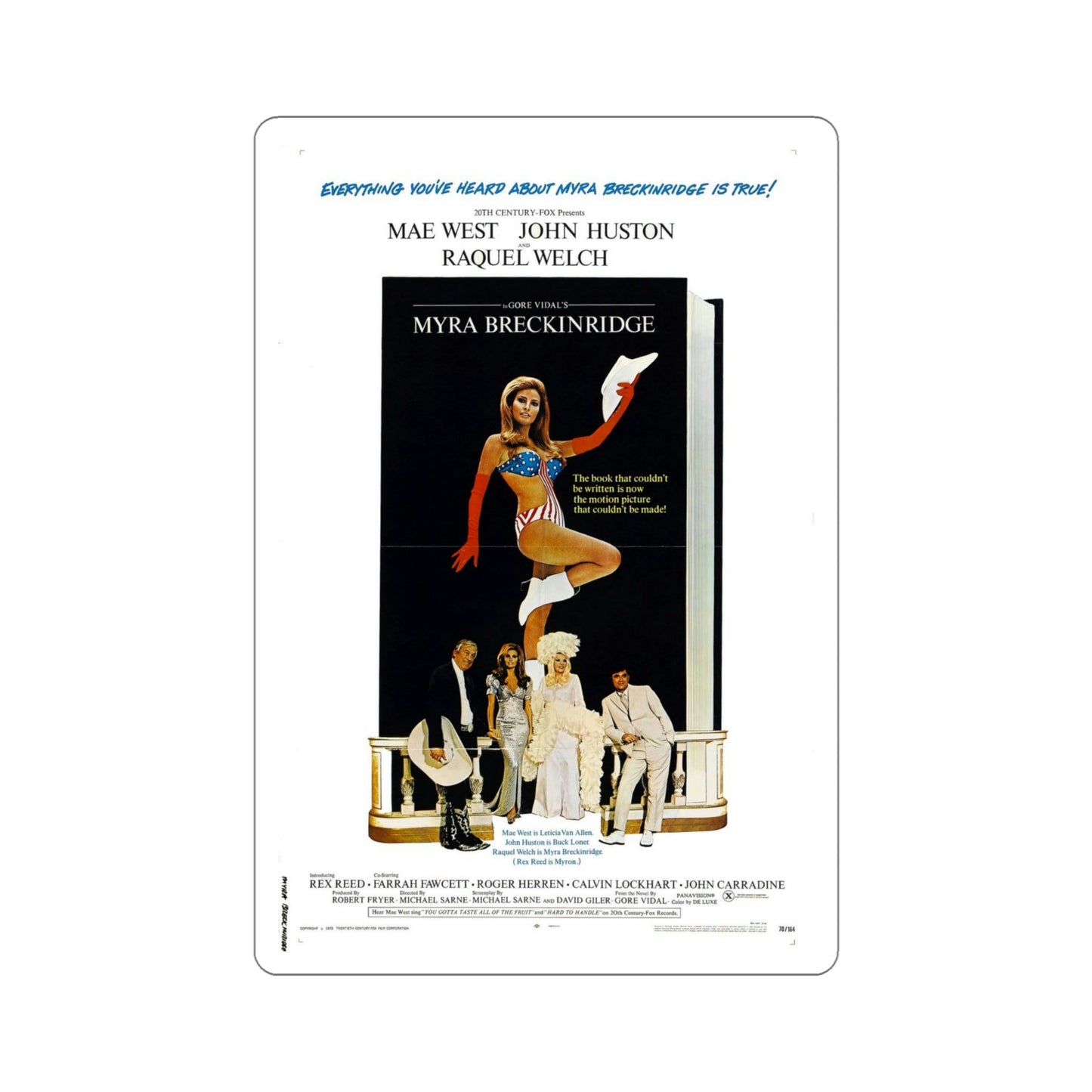 Myra Breckinridge 1970 Movie Poster STICKER Vinyl Die-Cut Decal-6 Inch-The Sticker Space