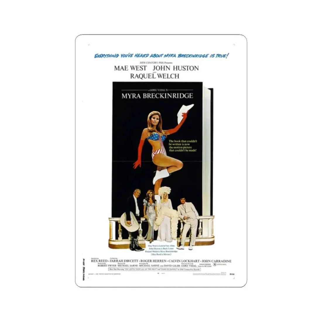 Myra Breckinridge 1970 Movie Poster - STICKER Vinyl Kiss-Cut Decal 2 Inch White - The Sticker Space