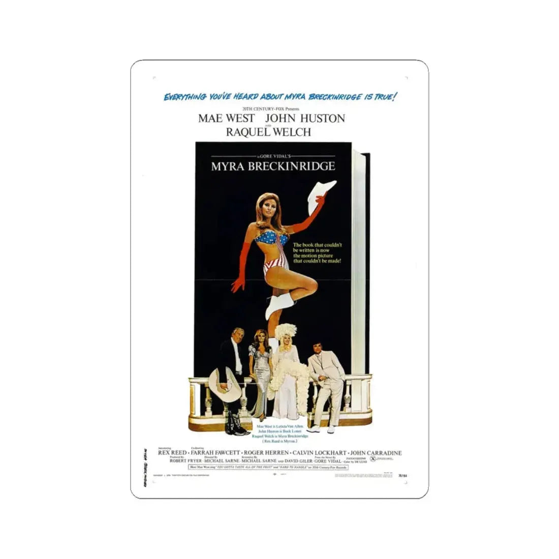Myra Breckinridge 1970 Movie Poster - STICKER Vinyl Kiss-Cut Decal 6 Inch White - The Sticker Space