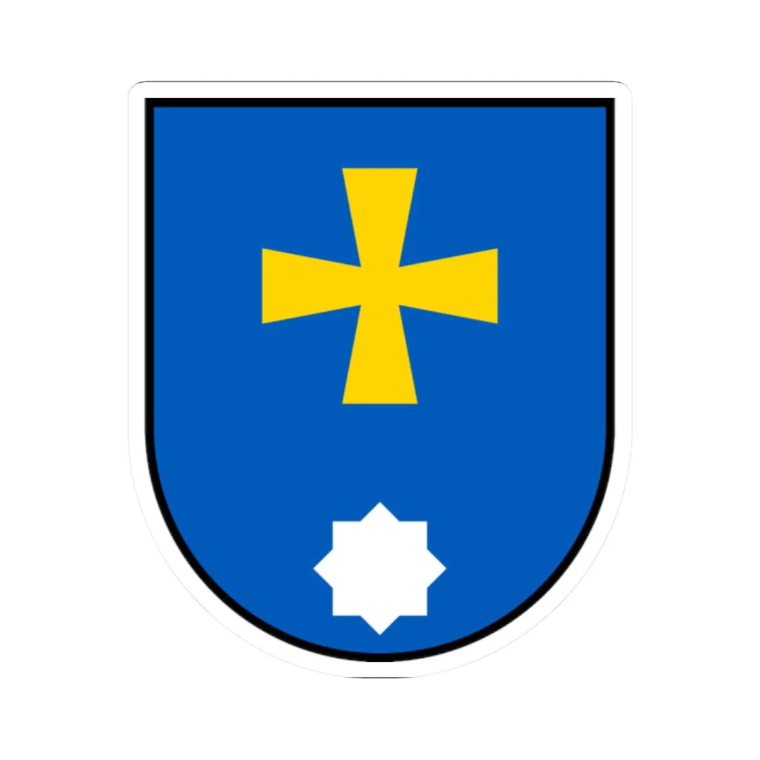 Myrhorod coat of arms lesser (Ukraine) (Coat of Arms) STICKER Vinyl Kiss-Cut Decal 2 Inch White - The Sticker Space