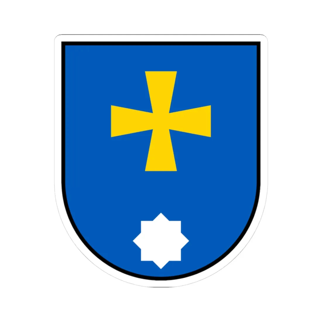 Myrhorod coat of arms lesser (Ukraine) (Coat of Arms) STICKER Vinyl Kiss-Cut Decal 3 Inch White - The Sticker Space