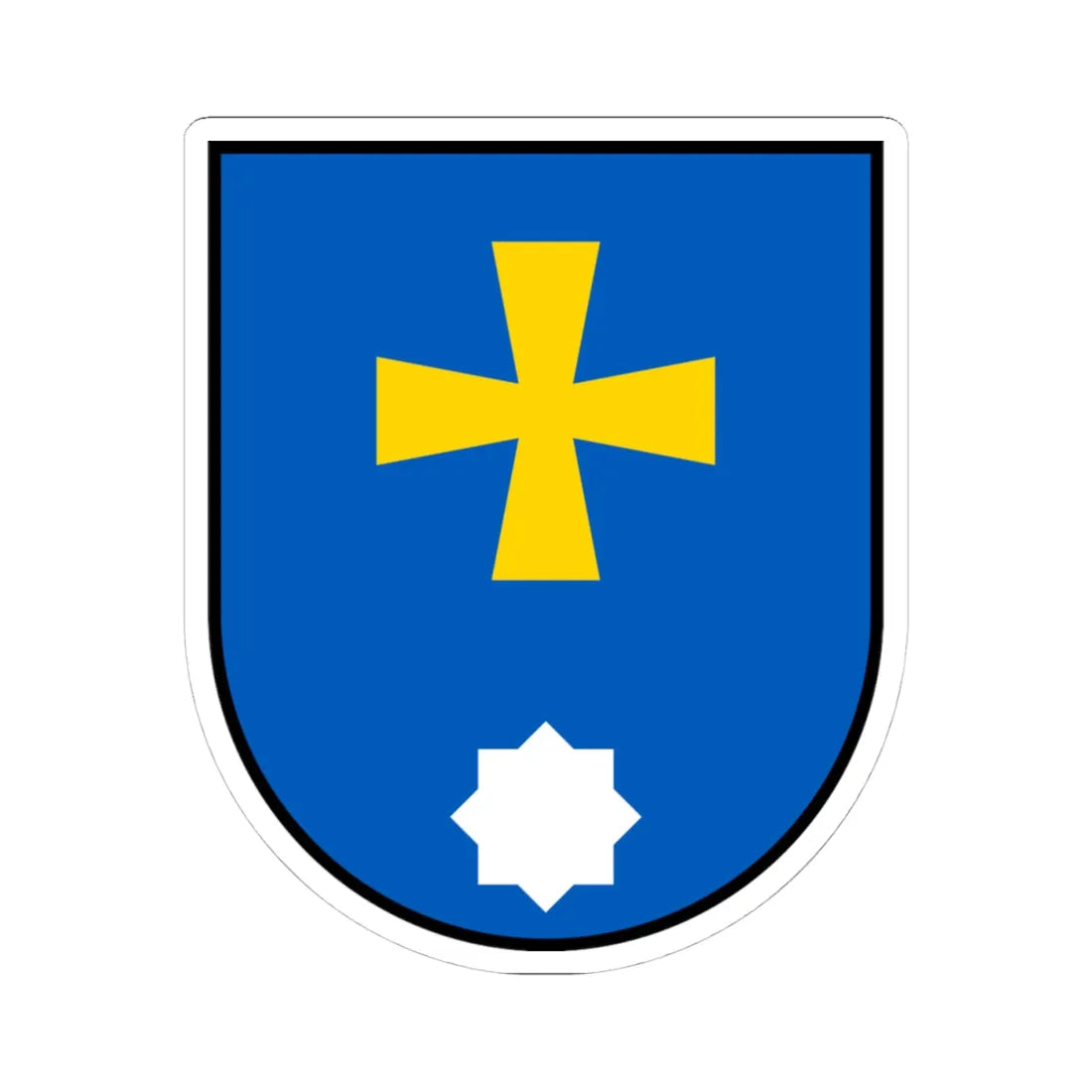 Myrhorod coat of arms lesser (Ukraine) (Coat of Arms) STICKER Vinyl Kiss-Cut Decal 4 Inch White - The Sticker Space