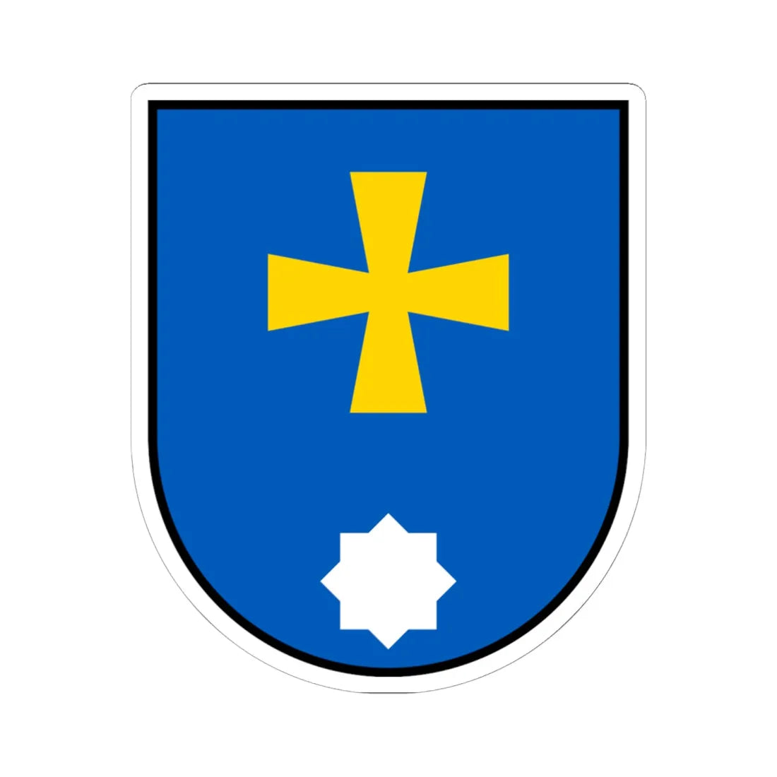 Myrhorod coat of arms lesser (Ukraine) (Coat of Arms) STICKER Vinyl Kiss-Cut Decal 6 Inch White - The Sticker Space