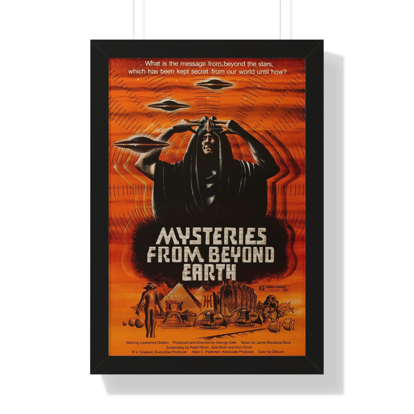 MYSTERIES FROM BEYOND EARTH 1975 - Framed Movie Poster-16″ x 24″-The Sticker Space