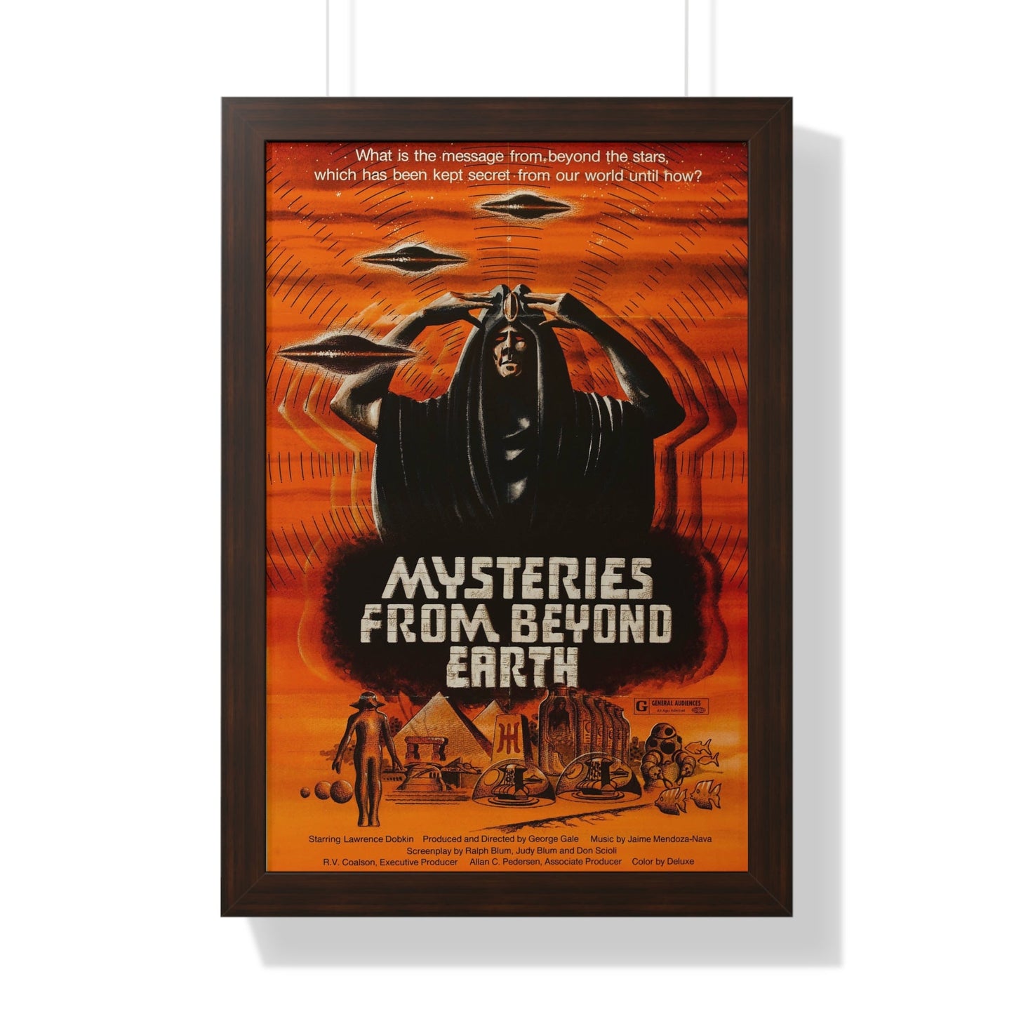 MYSTERIES FROM BEYOND EARTH 1975 - Framed Movie Poster-16″ x 24″-The Sticker Space