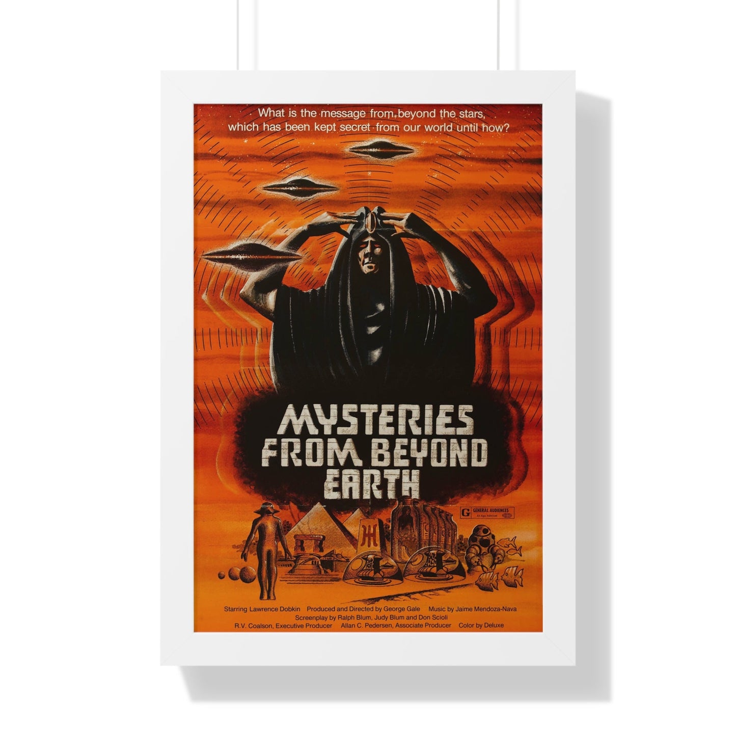 MYSTERIES FROM BEYOND EARTH 1975 - Framed Movie Poster-16″ x 24″-The Sticker Space