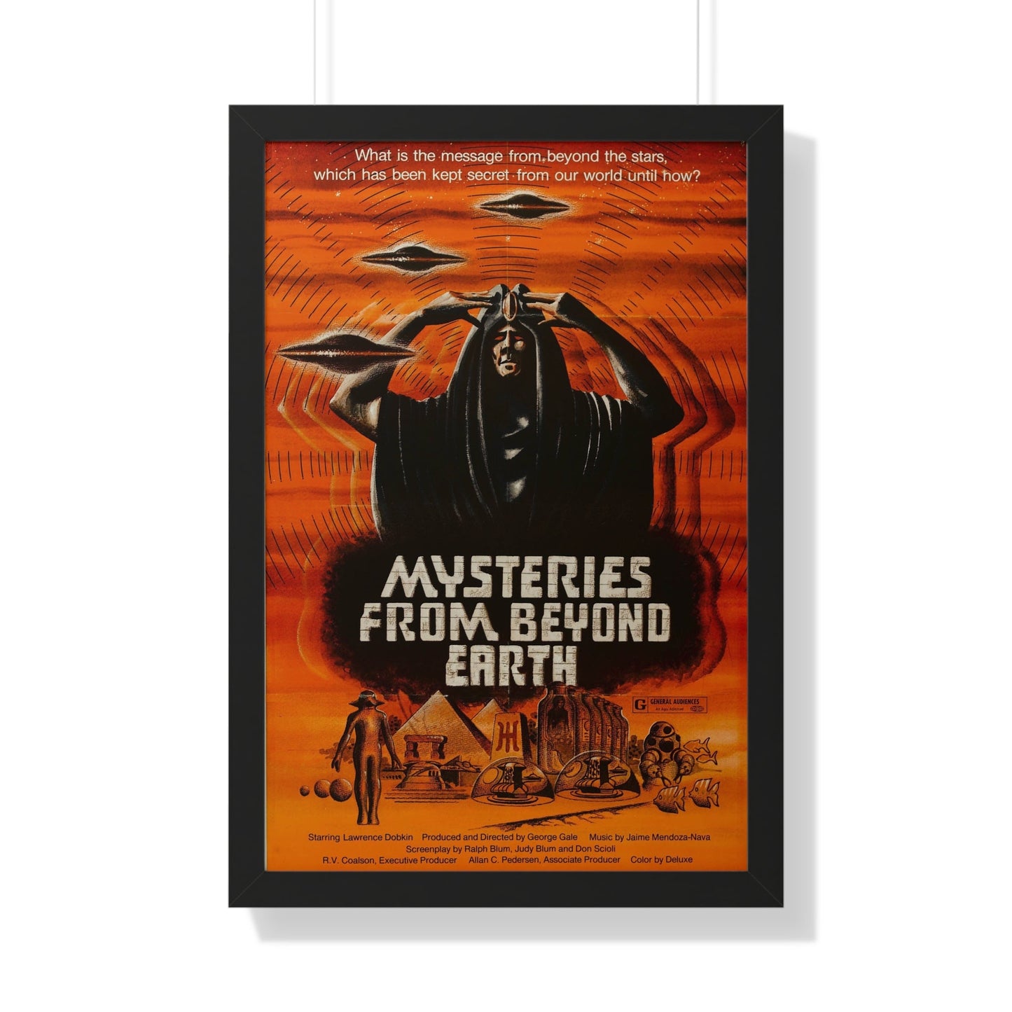 MYSTERIES FROM BEYOND EARTH 1975 - Framed Movie Poster-20" x 30"-The Sticker Space