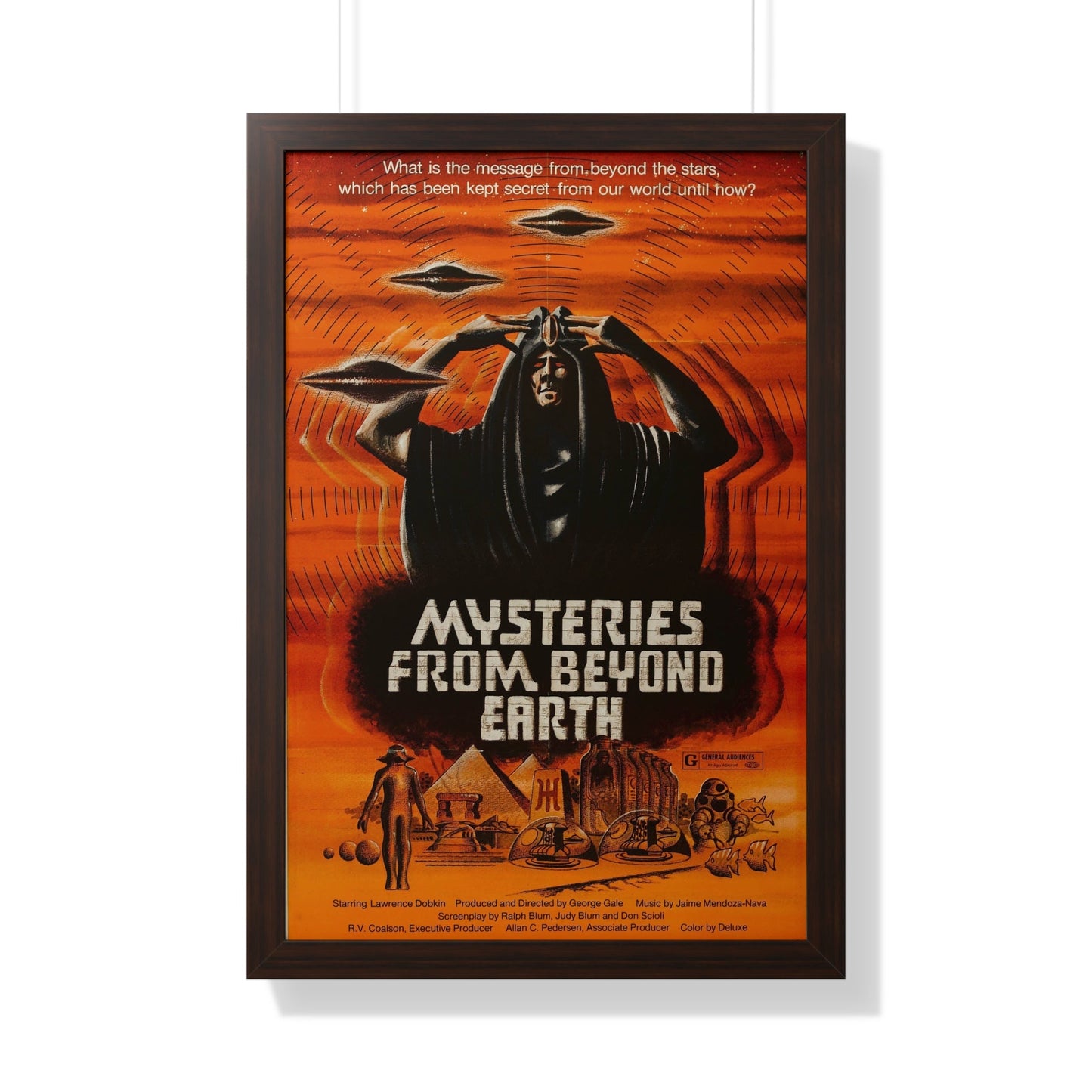 MYSTERIES FROM BEYOND EARTH 1975 - Framed Movie Poster-20" x 30"-The Sticker Space