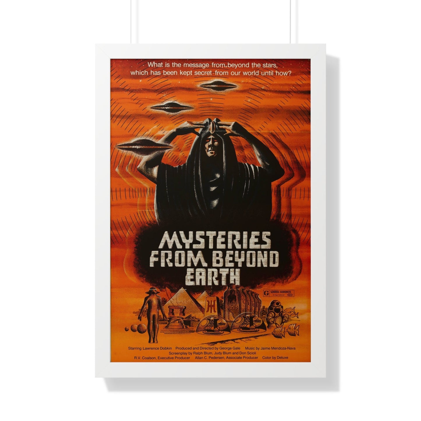 MYSTERIES FROM BEYOND EARTH 1975 - Framed Movie Poster-20" x 30"-The Sticker Space