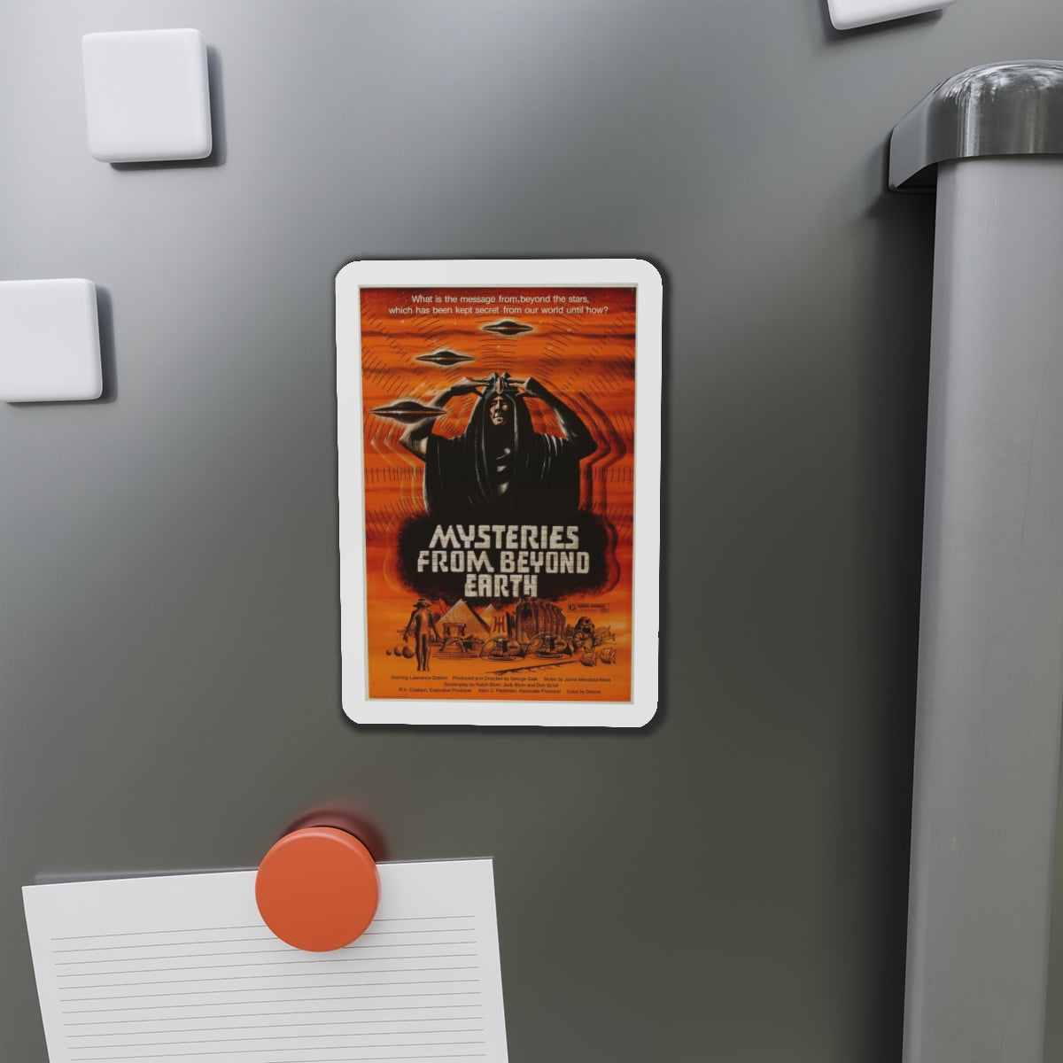 MYSTERIES FROM BEYOND EARTH 1975 Movie Poster - Refrigerator Magnet-The Sticker Space