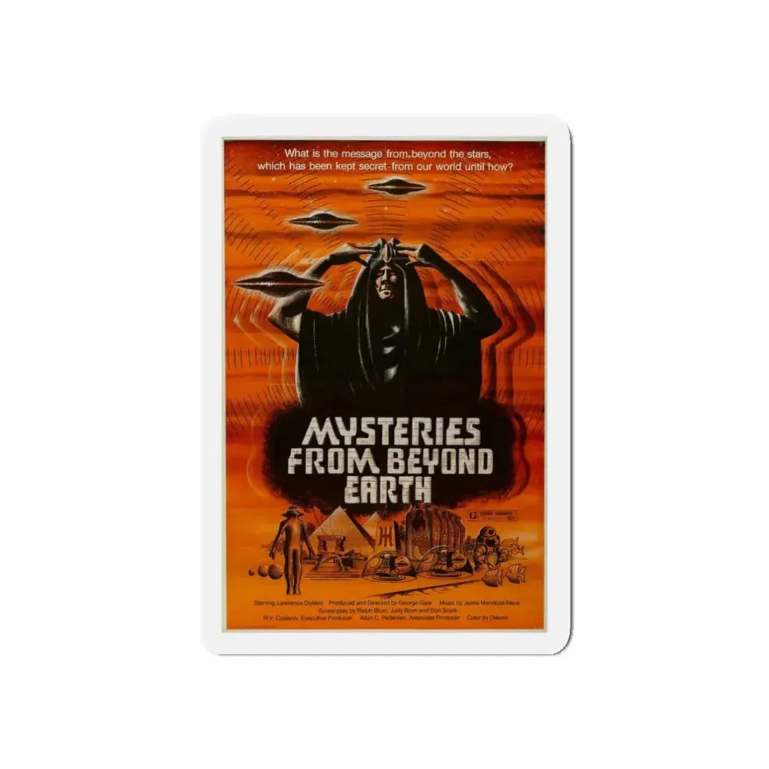 MYSTERIES FROM BEYOND EARTH 1975 Movie Poster - Refrigerator Magnet - The Sticker Space
