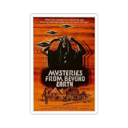 MYSTERIES FROM BEYOND EARTH 1975 Movie Poster - STICKER Vinyl Kiss-Cut Decal 3 Inch White - The Sticker Space