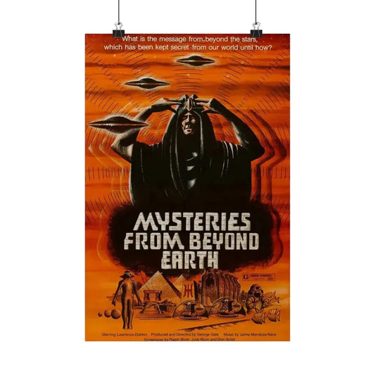 MYSTERIES FROM BEYOND EARTH 1975 - Paper Movie Poster 12″ x 18″ Matte - The Sticker Space