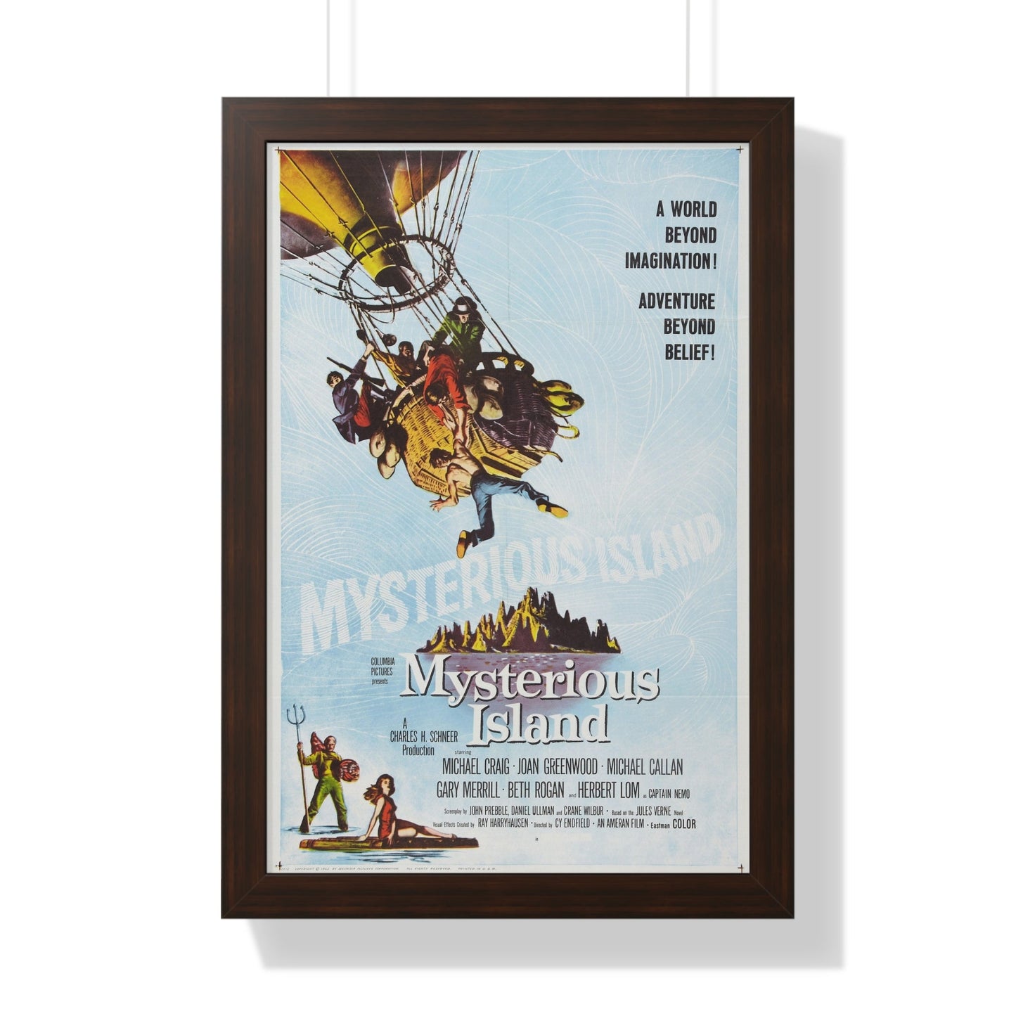 MYSTERIOUS ISLAND (2) 1961 - Framed Movie Poster-16″ x 24″-The Sticker Space