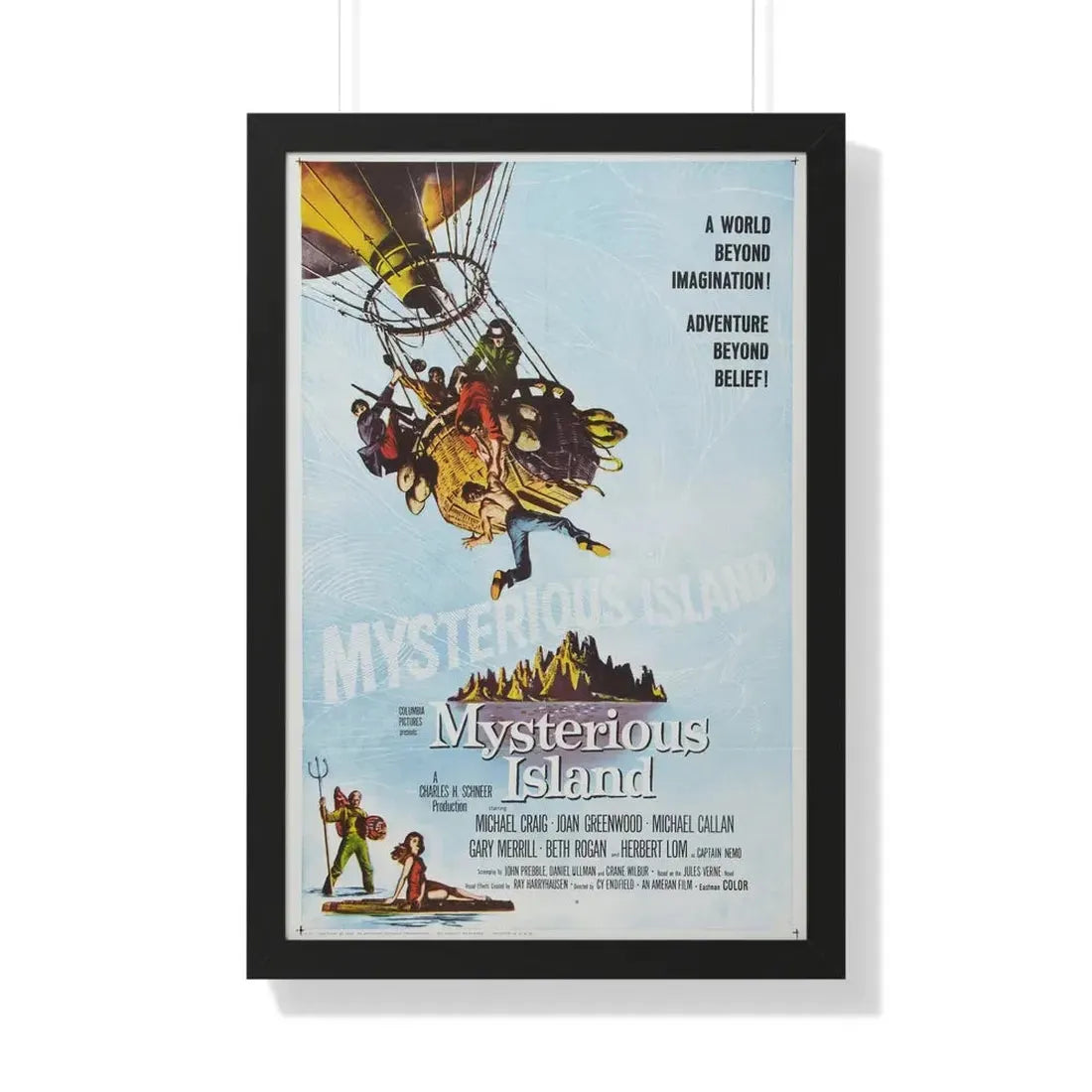 MYSTERIOUS ISLAND (2) 1961 - Framed Movie Poster - The Sticker Space