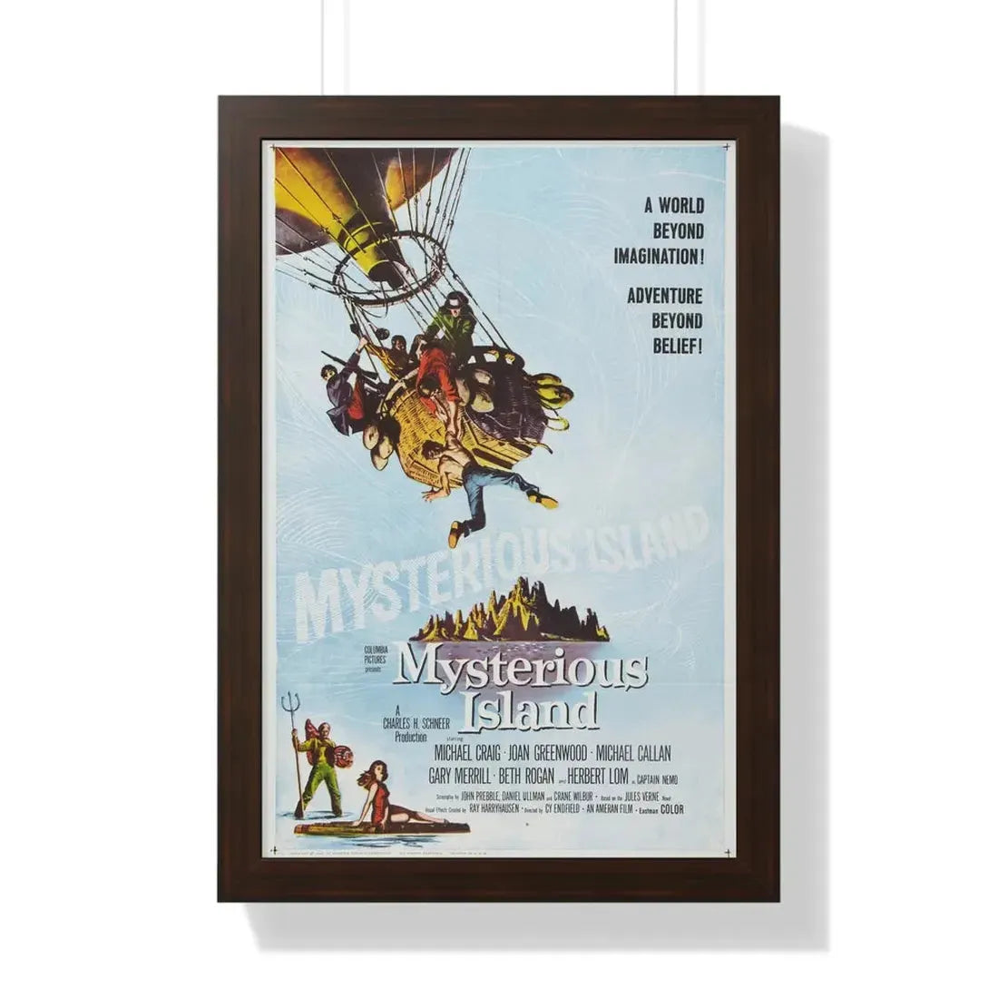 MYSTERIOUS ISLAND (2) 1961 - Framed Movie Poster - The Sticker Space