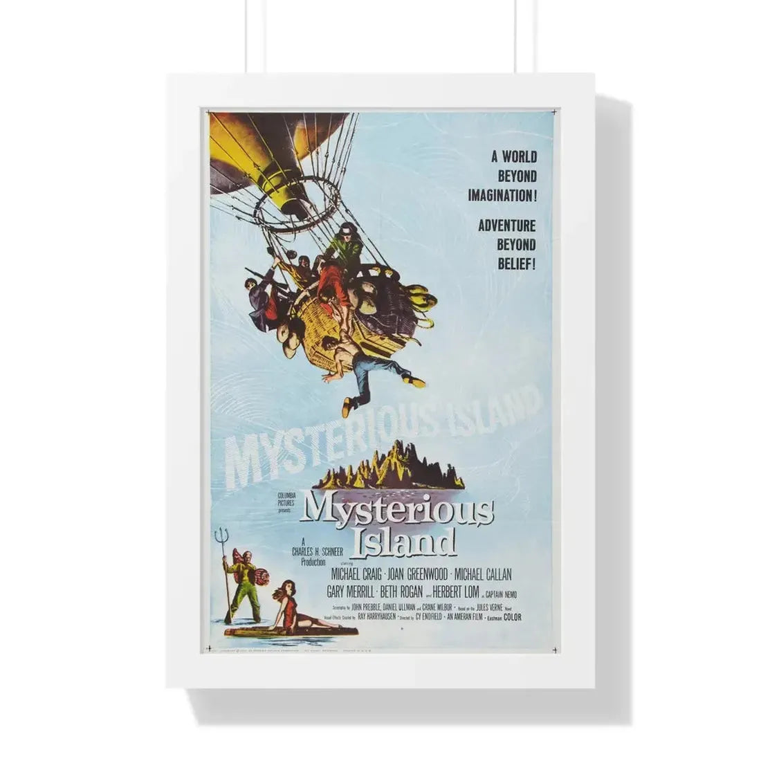 MYSTERIOUS ISLAND (2) 1961 - Framed Movie Poster - The Sticker Space