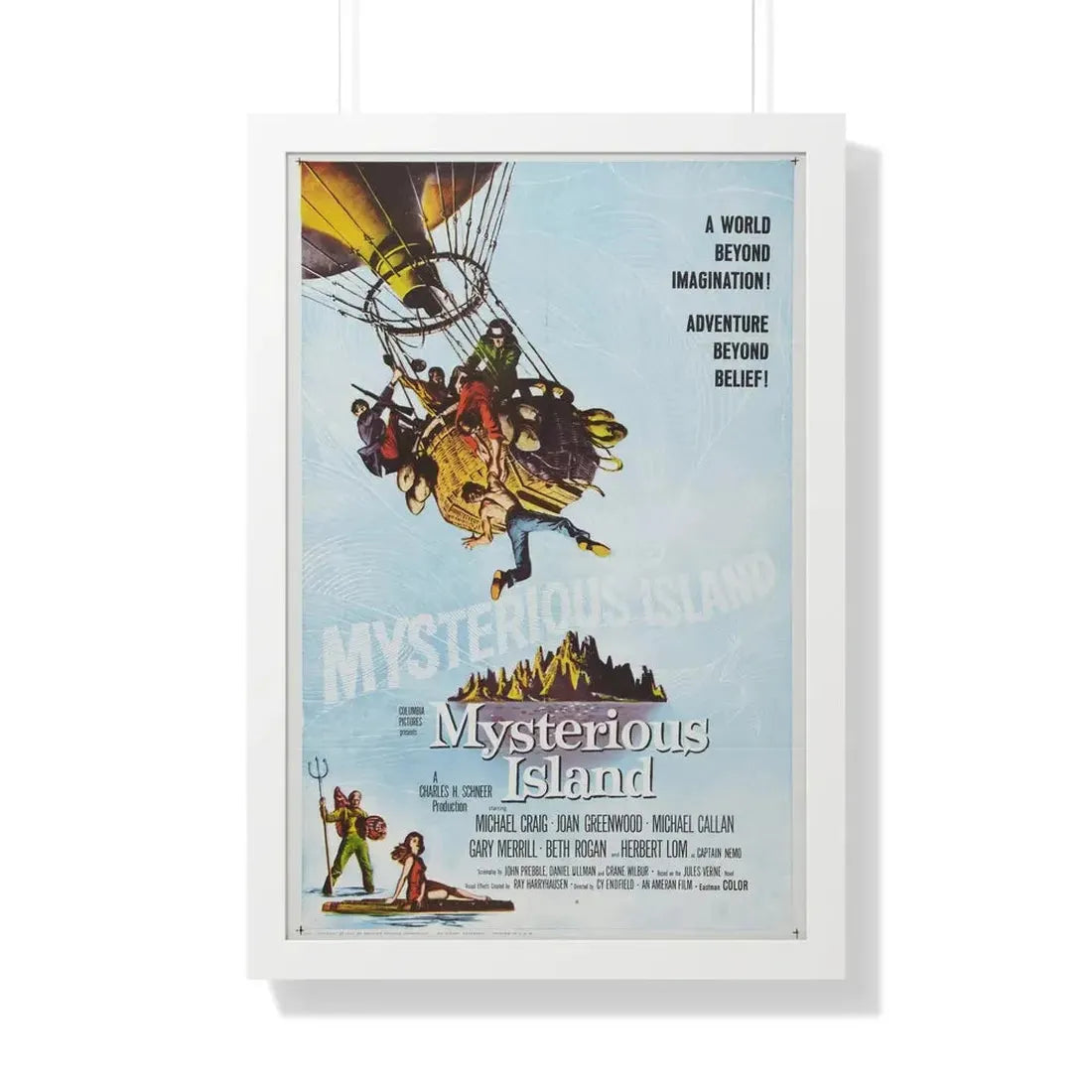 MYSTERIOUS ISLAND (2) 1961 - Framed Movie Poster - The Sticker Space