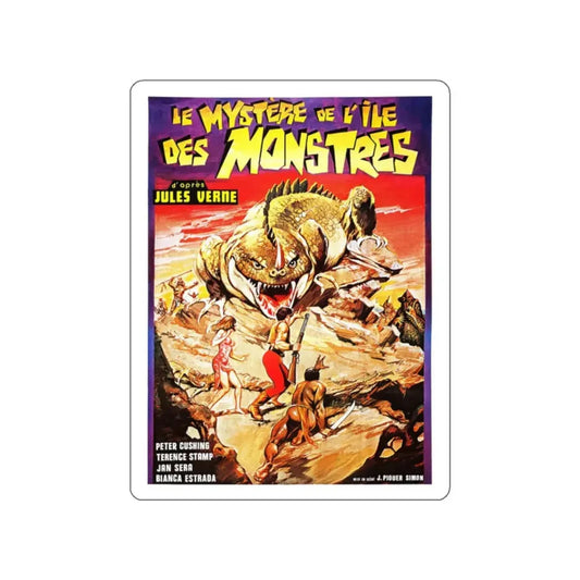 MYSTERY ON MONSTER ISLAND (FRENCH) 1981 Movie Poster STICKER Vinyl Die-Cut Decal 2 Inch - The Sticker Space