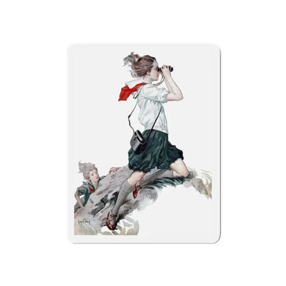 Mystery on the Mountain, The American Girl cover, July 1931 (Magazine Illustration) Refrigerator Magnet - The Sticker Space