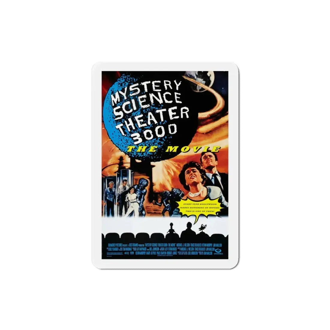 Mystery Science Theater 3000 The Movie 1996 Movie Poster Refrigerator Magnet 3 Inch - The Sticker Space