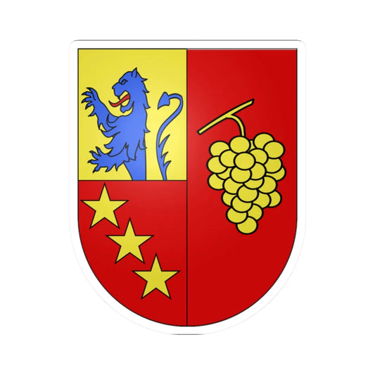 Mézières FR-2004-coat of arms (Switzerland) (Coat of Arms) STICKER Vinyl Kiss-Cut Decal 2 Inch White - The Sticker Space