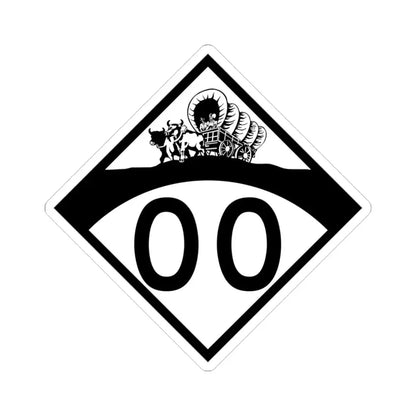 N-00 1950s template (Nebraska) (Road Sign) STICKER Vinyl Kiss-Cut Decal 3 Inch White - The Sticker Space