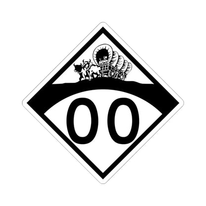 N-00 1950s template (Nebraska) (Road Sign) STICKER Vinyl Kiss-Cut Decal 6 Inch White - The Sticker Space