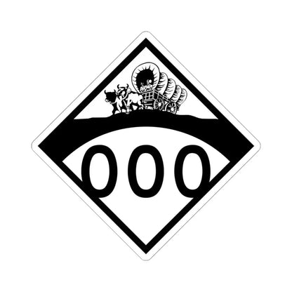 N-000 1950s template (Nebraska) (Road Sign) STICKER Vinyl Kiss-Cut Decal 6 Inch White - The Sticker Space
